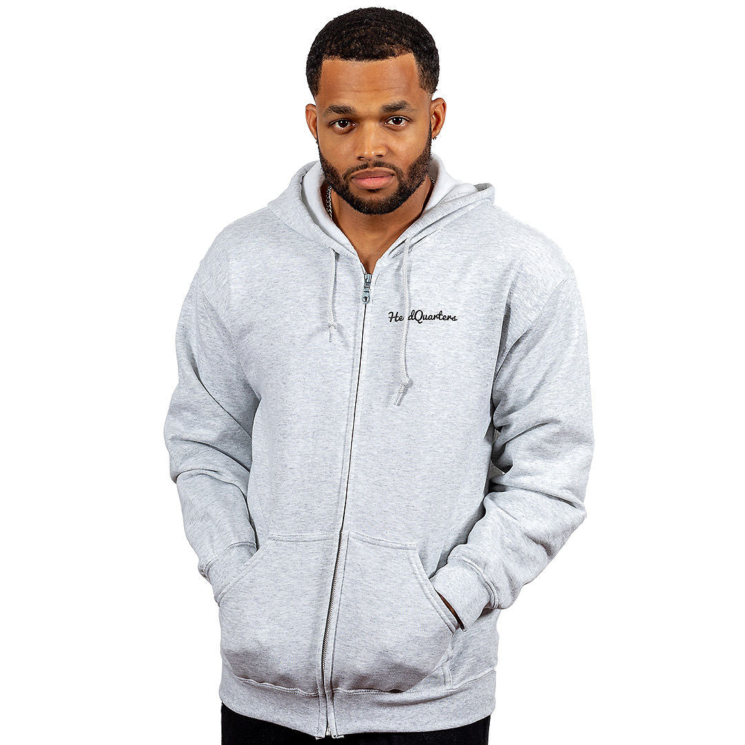 Unisex HeadQuarters Zip Up Logo Hoodie – HeadQuarters Clothing