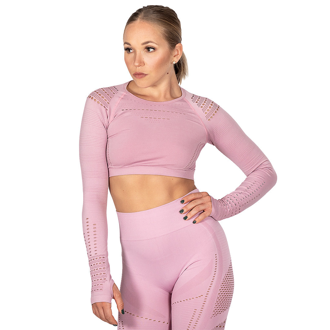 HeadQuarters Cutout Seamless Crop Top