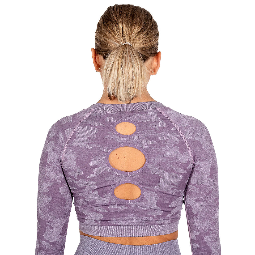 HeadQuarters Camo Seamless Crop Top