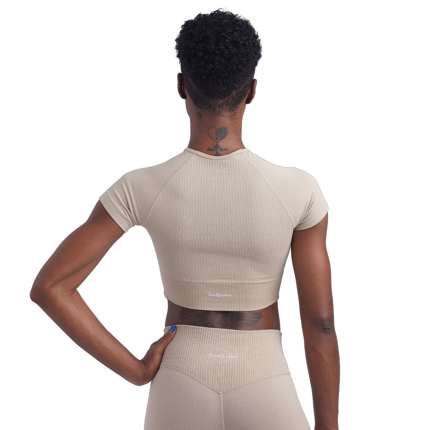 HeadQuarters Pin Stripe Seamless Crop Top